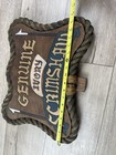 Vintage Sign    genuine Ivory Scrimshaw    Wood Carved Hand Made Maine Desert Island