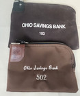 Vintage Ohio Savings Bank  Locked Money Security Bags  2 