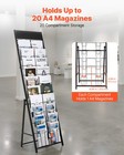 Vevor Brochure Display Rack 20 Pockets Magazine Literature Display Stand Holders