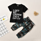 Summer Toddler Baby Kids Boys Tops T-shirt Camo Pants Harem Outfits Set Clothes