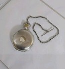 Antique J Ullmann   Co  Pocket Watch 18s-silver  875 Hunter Case Needs Crystal