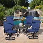 Outdoor Chair Cushions Patio High Back Deck Cartridge Cushion With Ties  4 Pack