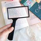 Large Rectangular Handheld Magnifying Glass   5x Magnification   4x2inches 
