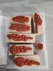 Stampin  Up  Flowering Fields Set Of 7 Mounted Rubber Stamps  141300 New Unused 