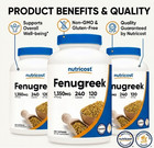 Nutricost Fenugreek Seed Extract 1 350mg 3 Bottles  720 Capsules  Free Shipping