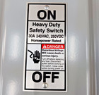 New Siemens 30 Amp Fusible 3r Safety Disconnect Switch 2 Pole 240 Vac 250 Vdc