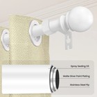 White Curtain Rods For Windows 28-48 Inch 5 8 adjustable Small Curtain Rod-1pack