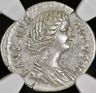 Roman Empress Faustina Jr Silver Denarius 147ad-175ad Ngc Graded Ancient Coin
