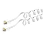 Curly 25 Ft Telephone Phone Cord Extra Long Landline Coil White Jasco 76122