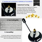 2  Double Bit Ball Turning Attachment For Lathe Round Convex Radius Ball