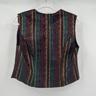 Hobby Horse Womens Metallic Striped Equestrian Show Vest Size L Riding Apparel