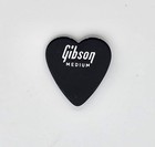 Vintage Gibson Heart Shaped Guitar Pick Black Medium Celluloid 1970s 1980s Rare
