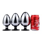 Wearable Big Heavy Stainless Steel Extra Large Silicone Anal Butt Plug Dildos