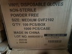  1000 cs  Clear Vinyl Disposable Gloves  Medium  Latex   Powder Free