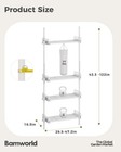 Bamworld Tension Rod Plant Stand Adjustable Hanging Plant Shelf Indoor