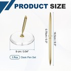 Wedding Pens  Guest Book Pen With Acrylic Round Base Stand  Gold