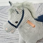 Qaba Kids Rocking Horse For Toddler 3-5 Plush Ride-on Gray