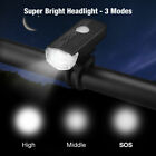 2 Set Usb Rechargeable Led Bicycle Headlight Bike Front Rear Light Cycling Lamp