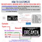 Personalized Custom License Plate Novelty Blk wht For Auto Car Bike Atv Keychain