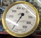 Dewrance London Brass Pressure Gauge Large 14    Diameter Antique