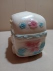 Vintage Ceramic Baby Bassinet Cradle Planter  Pastel  Gct 15100