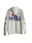 Brandmakers Group White Zip-up Hoodie With Japan And Dragon Graphics Size L