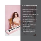    terence V20 88 Key Semi Weighted Folding Digital Piano Portable Bluetooth Midi