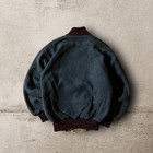 Reversible Bomber Jacket Approx Mens M Navy Beige Burgundy Rib Snap Front
