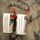 Lot Of 2 Starbucks Christmas Ornament  Coffee Ceramic Tumblers 2017