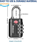 4 Pack Tsa Approved Luggage Locks Combination Travel Padlock 3 Digit Waterproo
