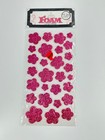 Foam Glitter Stickers Flower Shapes Pack Pink Red