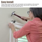 4 Pcs Hole-free Hang Curtain Bracket Rod Holders Single Hook Into Window Frame
