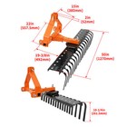 Cat 0 Tractor Attachment 50  3-point Landscape Rake Rock Rake Suitable For Lawns