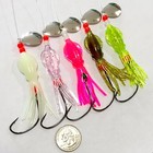 15 Fluke Flounder Rigs B2 Squids Standard  Glow  Uv Fishing  free Lures 