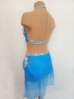 Two Piece Blue Solo Lyrical Dance Costume Contemporary Leotard