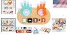 Educational Toddler Toy Set  12 Blocks   Flash Cards For Counting Skills