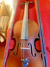 Old Czech Stradivarius Copy Violin  Bow  And Wooden Case