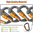 30kn Aluminum Locking Climbing Carabiner Outdoor Rock Rescue D-shape Screw Hook