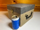 Vintage Antique Retro Solid Wood Wooden Box W Handle Mid Century Modern Brass