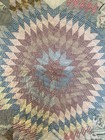Quilted Patchwork Star Quilt Queen 90x90 Multicolor Cotton Vintage retro