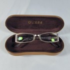 Guess Gu1462a Rectangular Eyeglasses Frames Black Brown 49-15-1gu1 W  Gold Case