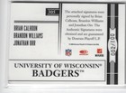 Calhoun Williams Orr Wisconsin Badgers Donruss Leaf Phenoms Auto Autograph Card