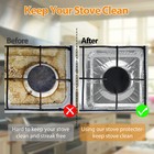 100 Pcs Disposable Aluminum Foil Square Gas Stove Burner Liners Heavy Bib Cover