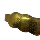 Vintage Hammered Brass Metal Belt Wide Artisan Statement Piece Apx Sz M