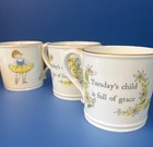 Royal Worcester Children s Cup Day Of The Week Poem Vtg Retired Pattern England