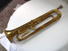 Vintage 1950s Getzen Brass Piston Valve Bugle In Case Serial 100648