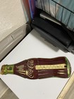 Robertson Coca-cola Bottle Shaped Metal Sign 17  No Thermometer Vintage