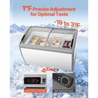 Uimoso Commercial Ice Cream Display Freezer  12 8 Cu ft With 4 Wire Baskets