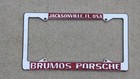 Brumos Porsche Jacksonville Florida Vintage 911 912 Dealer License Plate Frame