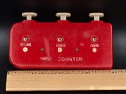 Vintage Red Plastic Hand Counter  Dollars dimes cents